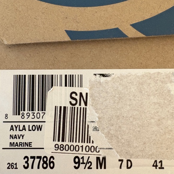 Women's navy Clarks CLOUD STEPPERS Ayla low ballet slip on flats / shoes , 9.5 - Picture 4 of 4